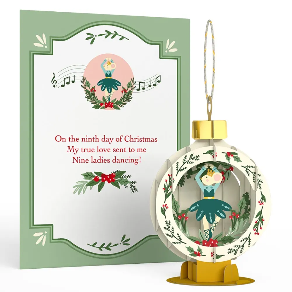 Lovepop Advent Calendars|Decor|12 Days of Christmas Merry Ornament Set