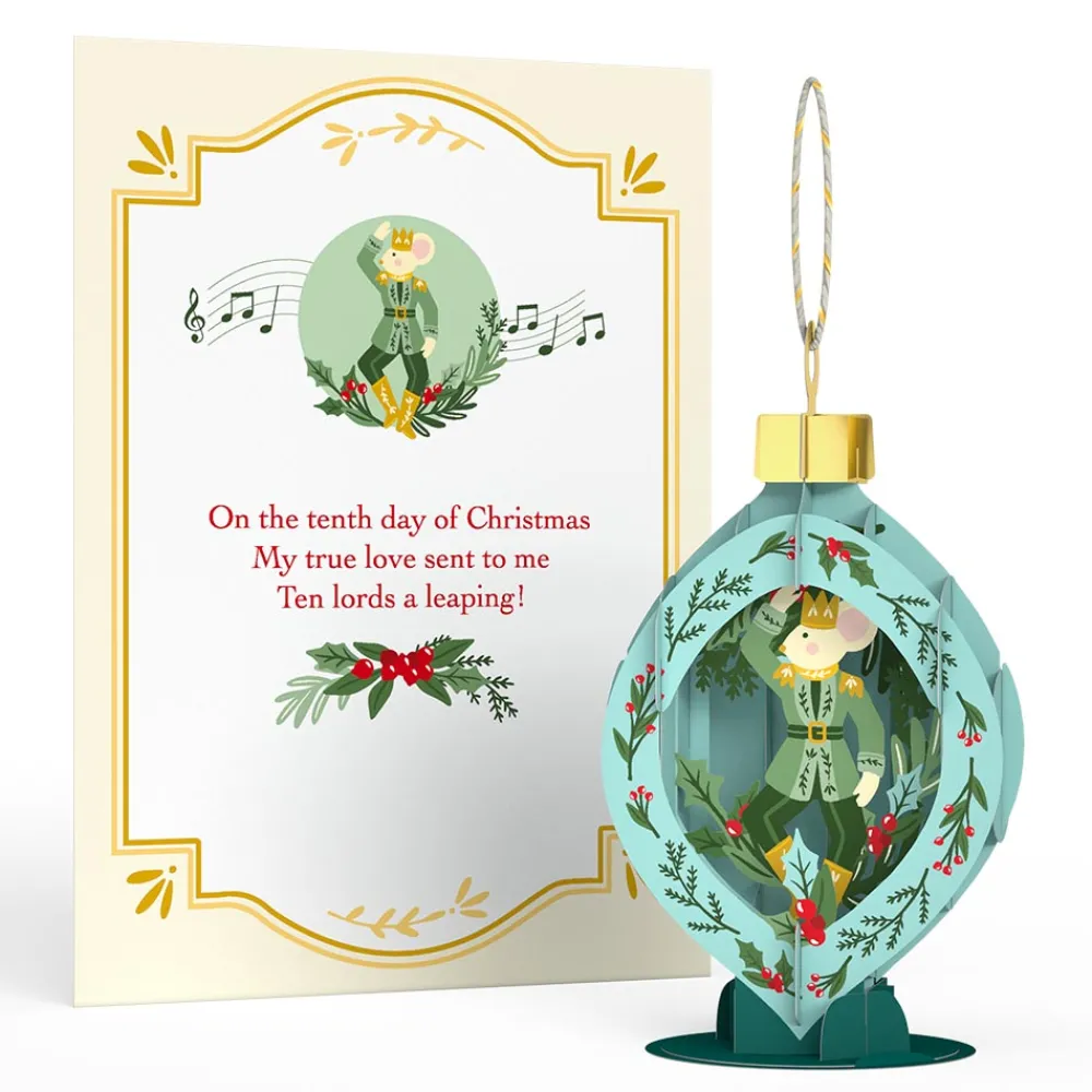 Lovepop Advent Calendars|Decor|12 Days of Christmas Merry Ornament Set