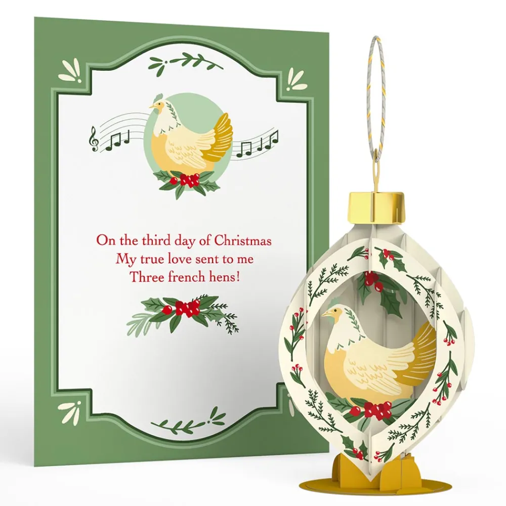 Lovepop Advent Calendars|Decor|12 Days of Christmas Merry Ornament Set