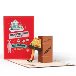 Lovepop Greeting Cards|Christmas 12/25|A Christmas Story Holiday Leg Lamp Pop-Up Card