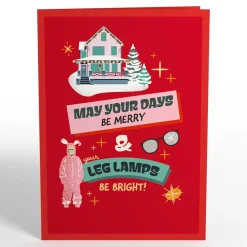 Lovepop Greeting Cards|Christmas 12/25|A Christmas Story Holiday Leg Lamp Pop-Up Card