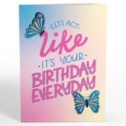 Lovepop Greeting Cards|Birthday|Act Like It's Your Birthday Butterflies Pop-Up Card