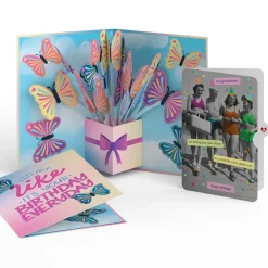 Lovepop Birthday|Act Like It's Your Birthday Butterflies Pop-Up Card and Sentiment Set for Any Woman