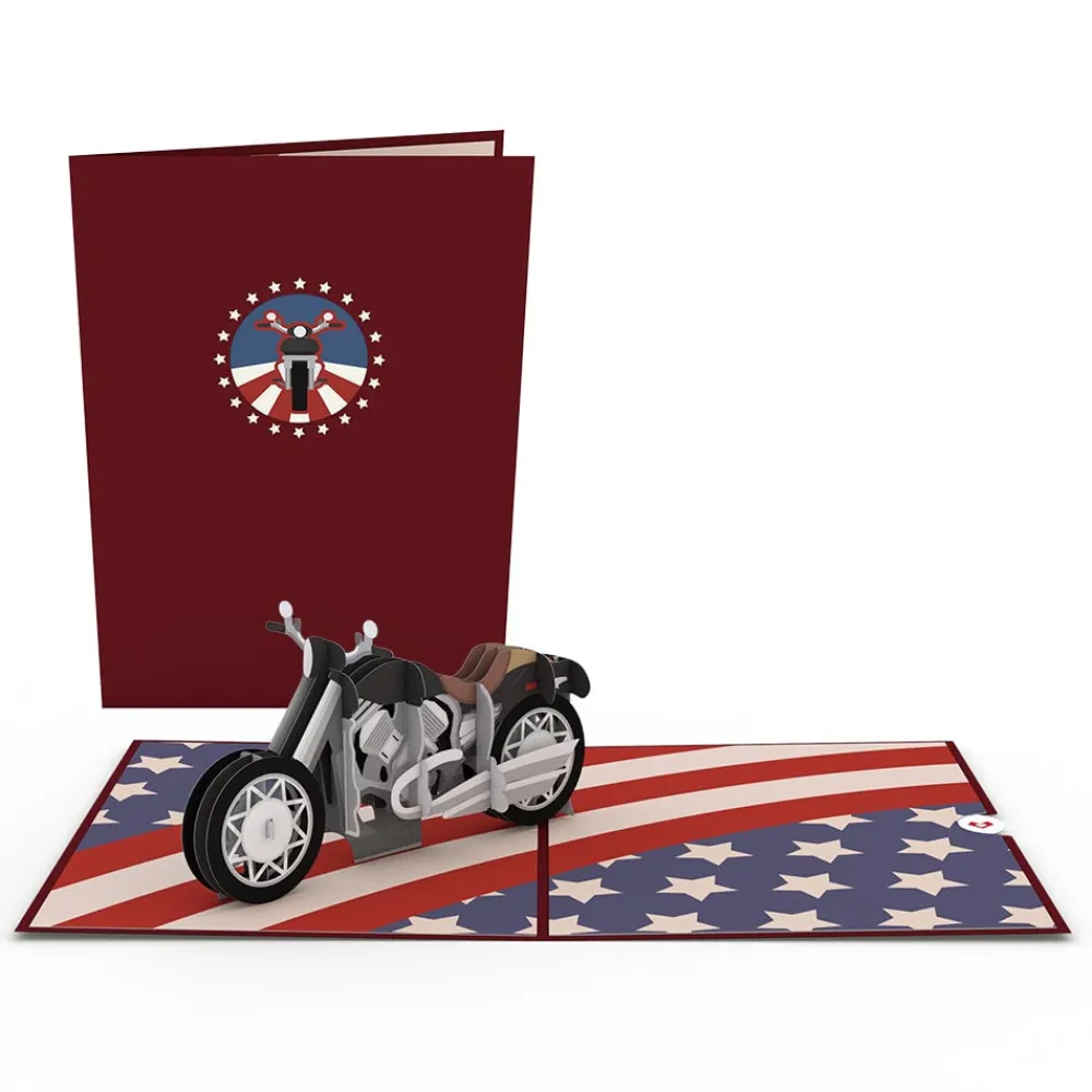 Lovepop Greeting Cards|Just Because|American Motorcycle Pop-Up Card