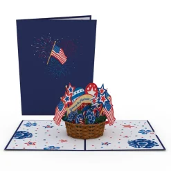 Lovepop Independence Day 7/4|Americana Basket Pop-Up Card