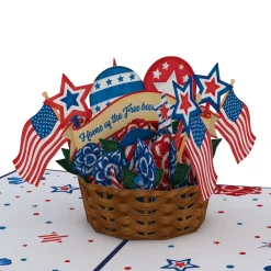 Lovepop Independence Day 7/4|Americana Basket Pop-Up Card