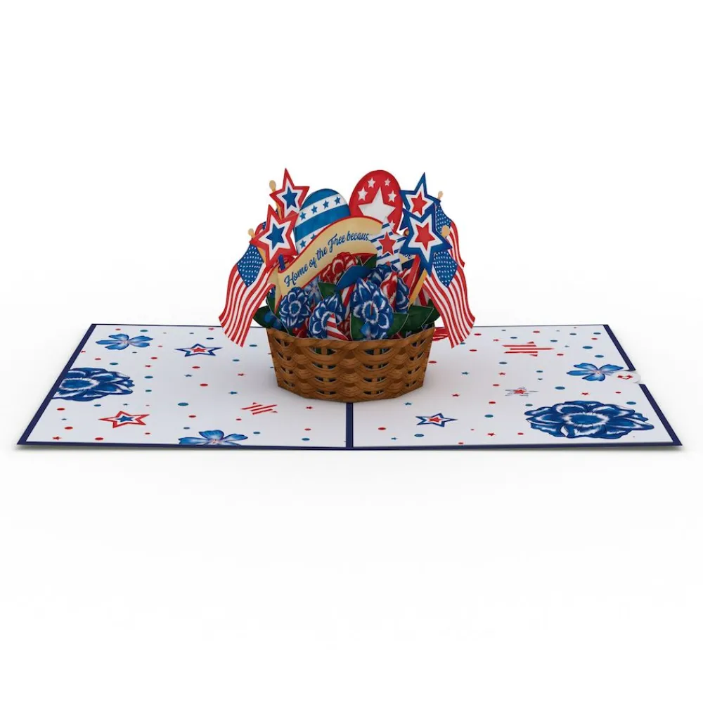 Lovepop Independence Day 7/4|Americana Basket Pop-Up Card