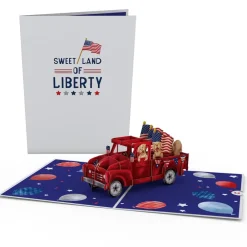 Lovepop Independence Day 7/4|Americana Truck Pop-Up Card
