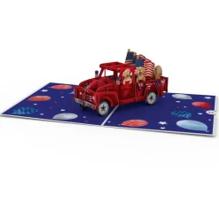 Lovepop Independence Day 7/4|Americana Truck Pop-Up Card