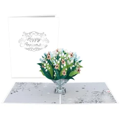 Lovepop Greeting Cards|Anniversary|Anniversary Lily of the Valley Pop-Up Card
