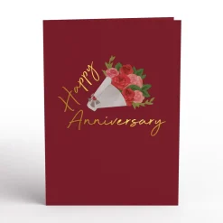 Lovepop Greeting Cards|Anniversary|Anniversary Roses Bouquet Pop-Up Card