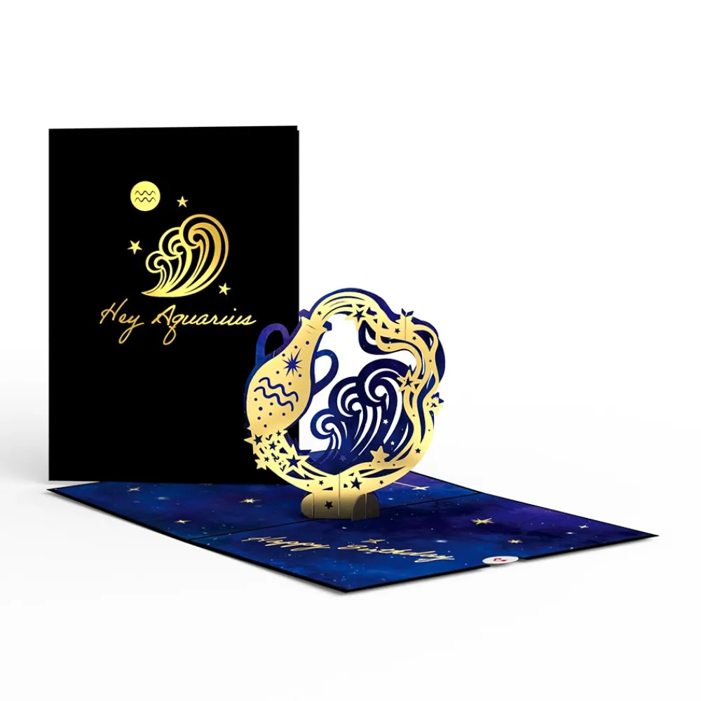 Lovepop Birthday|Her|Aquarius Zodiac Birthday Pop-Up Card