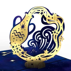 Lovepop Birthday|Her|Aquarius Zodiac Birthday Pop-Up Card
