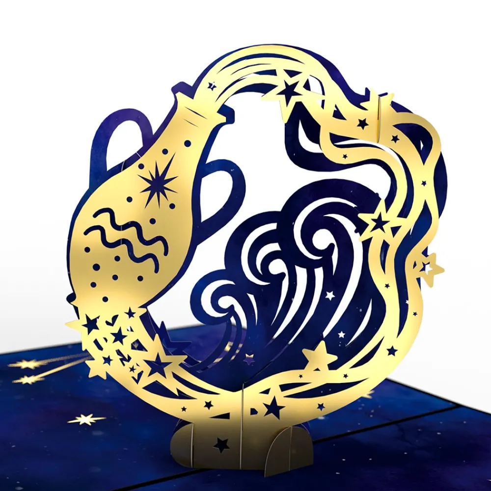 Lovepop Birthday|Her|Aquarius Zodiac Birthday Pop-Up Card