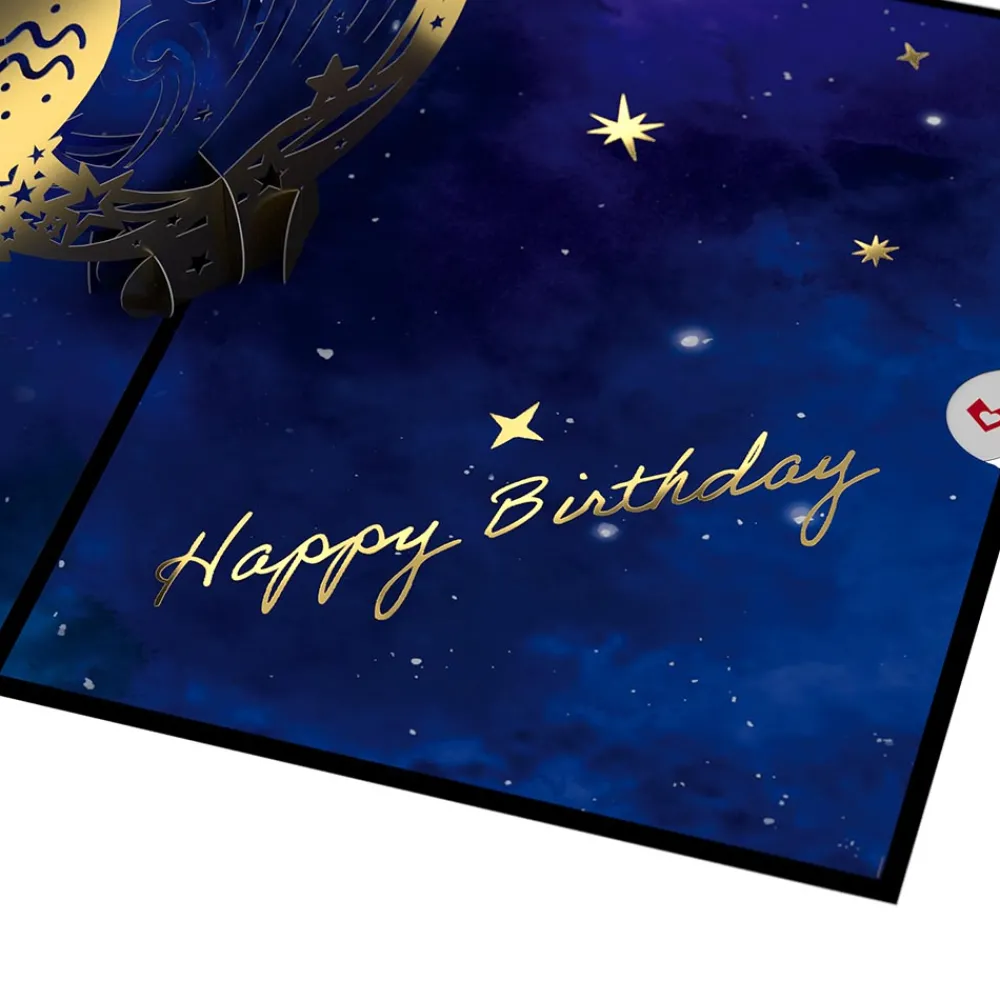 Lovepop Birthday|Her|Aquarius Zodiac Birthday Pop-Up Card