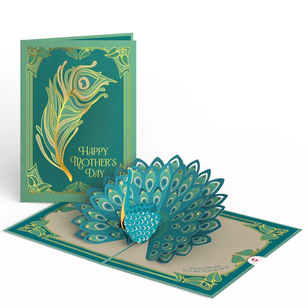 Lovepop Greeting Cards|Mother'S Day 5/11|Art Deco Mother's Day Peacock Pop-Up Card