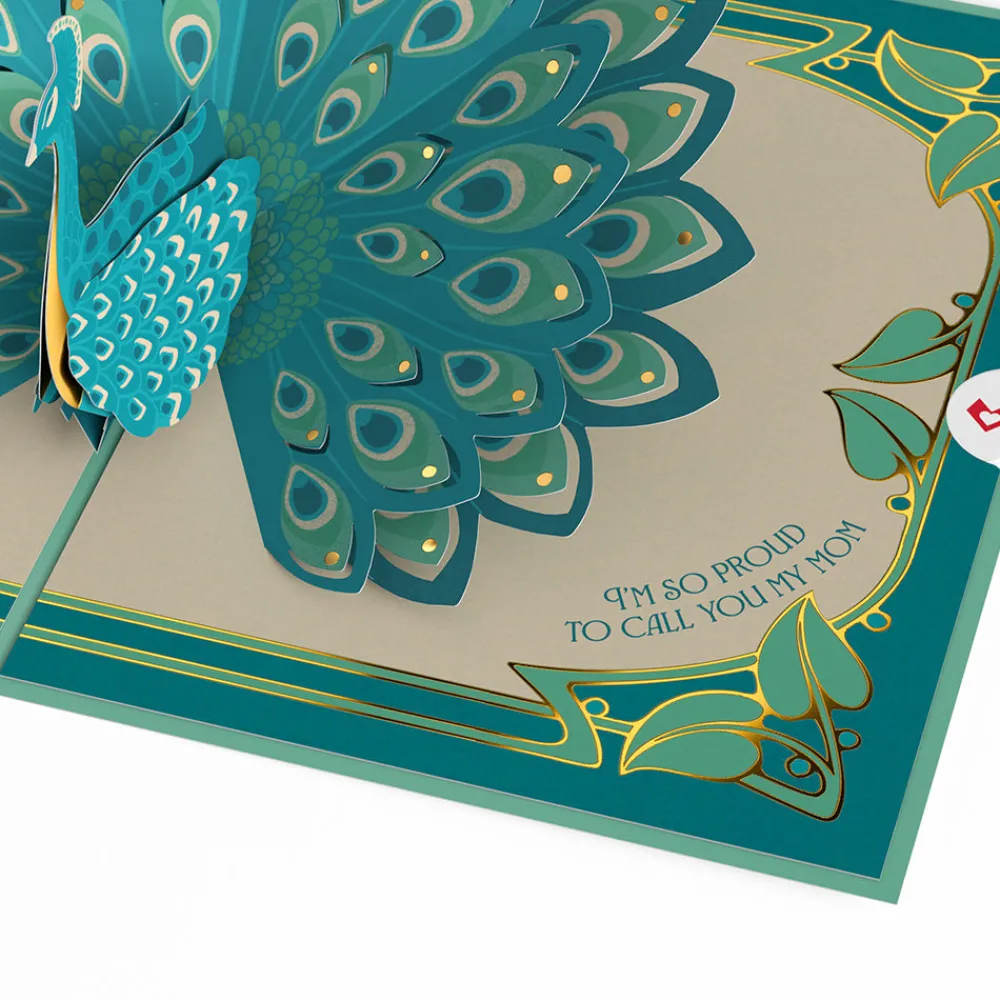 Lovepop Greeting Cards|Mother'S Day 5/11|Art Deco Mother's Day Peacock Pop-Up Card