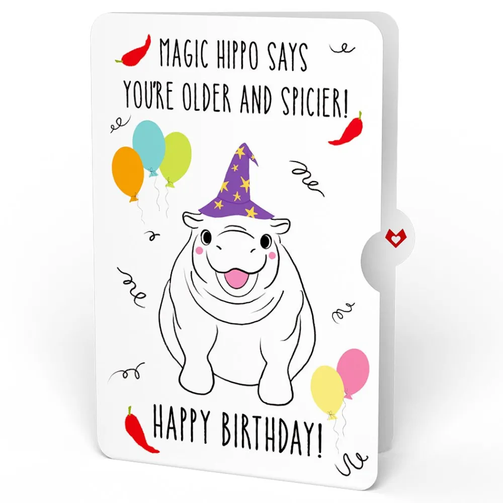 Lovepop Birthday|Baby Pygmy Birthday with Magic Hippo Pop-Up Card and Sentiment Set