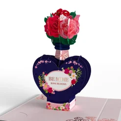 Lovepop Pop-Up Bouquets|Valentine'S Day 2/14|Be Mine Pop-Up Card with Mini Potion Bouquet