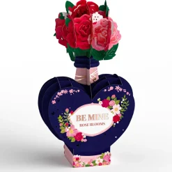 Lovepop Pop-Up Bouquets|Valentine'S Day 2/14|Be Mine Pop-Up Card with Mini Potion Bouquet