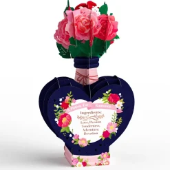 Lovepop Pop-Up Bouquets|Valentine'S Day 2/14|Be Mine Pop-Up Card with Mini Potion Bouquet
