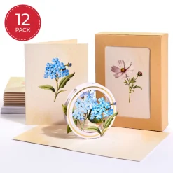 Lovepop Value Packs|Just Because|Beautiful Botanicals Box Set (Assorted 12-Pack): Paperpop® Card