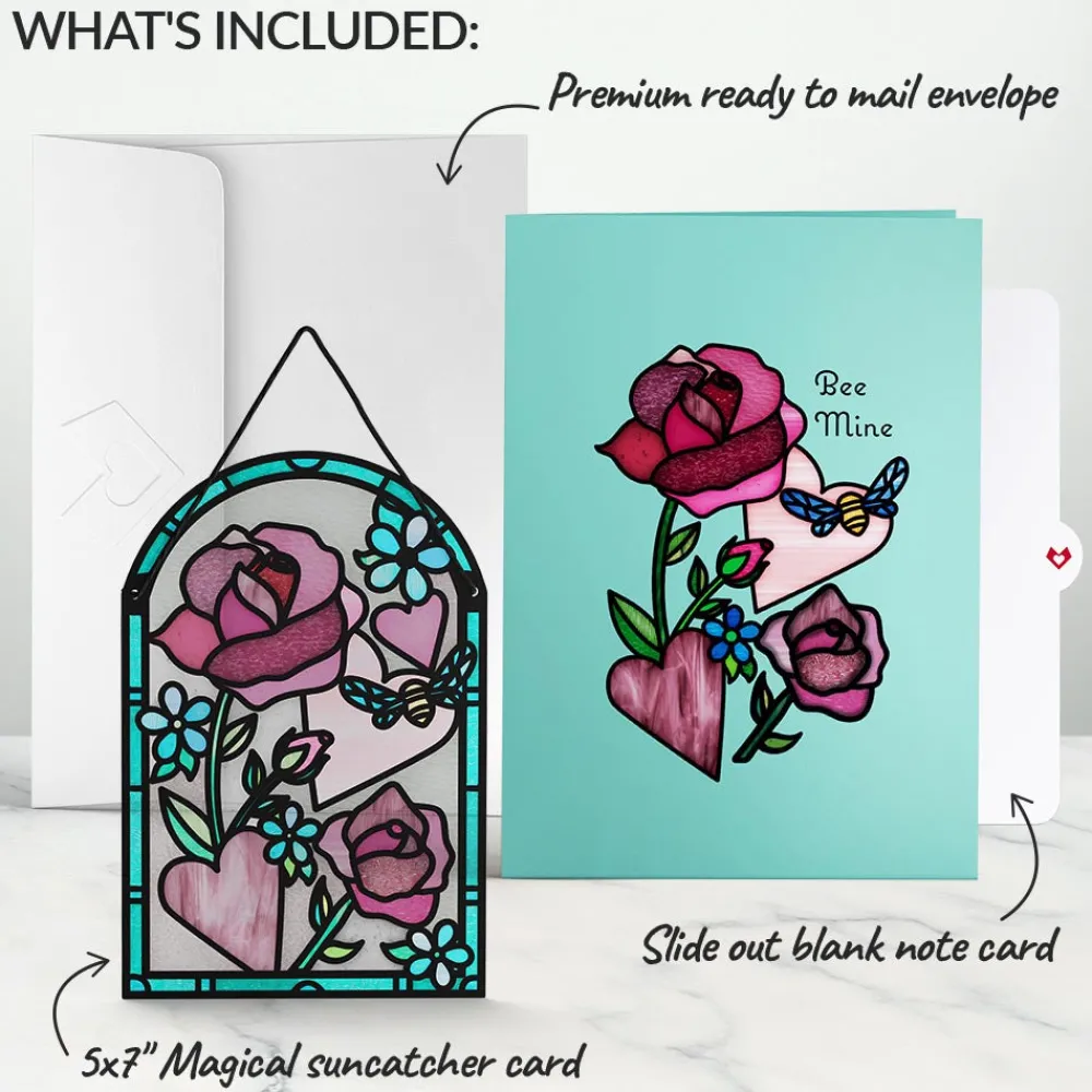 Lovepop Suncatcher Cards|Decor|Bee Mine Suncatcher Card