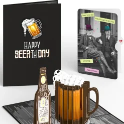 Lovepop Birthday|Beer-th Day Birthday Pop-Up Card and Sentiment Set for Any Man