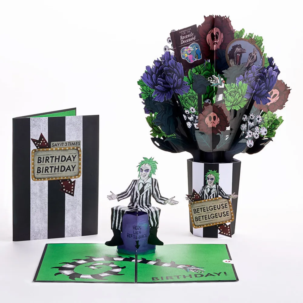 Lovepop Card & Gift Bundles|Decor|Beetlejuice Birthday Pop-Up Card & Bouquet Bundle