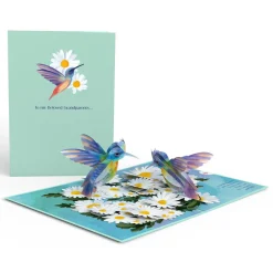 Lovepop Greeting Cards|Grandparents' Day 9/7|Beloved Grandparents Daisy Patch Hummingbirds Pop-Up Card