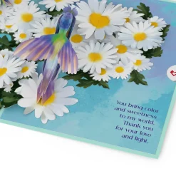 Lovepop Greeting Cards|Grandparents' Day 9/7|Beloved Grandparents Daisy Patch Hummingbirds Pop-Up Card