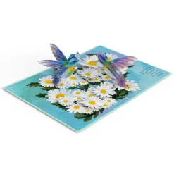 Lovepop Greeting Cards|Grandparents' Day 9/7|Beloved Grandparents Daisy Patch Hummingbirds Pop-Up Card