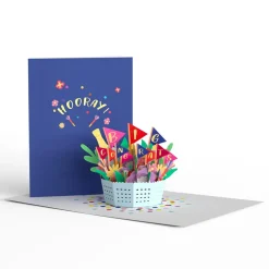 Lovepop Congratulations|Graduation|Big Congrats Flower Basket Paperpop Card®