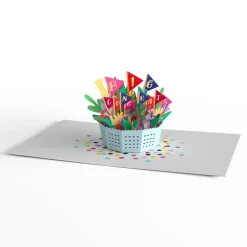 Lovepop Congratulations|Graduation|Big Congrats Flower Basket Paperpop Card®