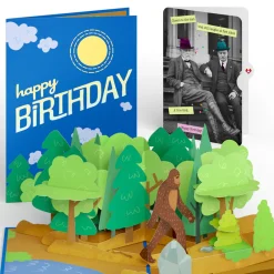 Lovepop Birthday|Bigfoot Legendary Birthday Pop-Up Card and Sentiment Set for Any Man