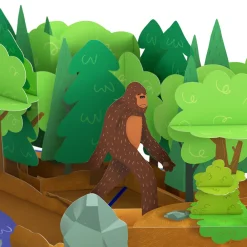 Lovepop Birthday|Bigfoot Legendary Birthday Pop-Up Card and Sentiment Set for Any Man