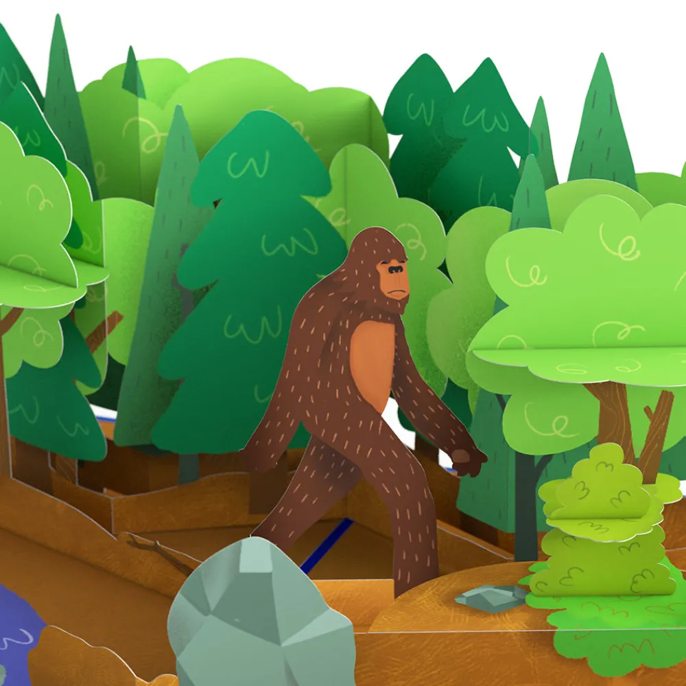 Lovepop Birthday|Bigfoot Legendary Birthday Pop-Up Card and Sentiment Set for Any Man