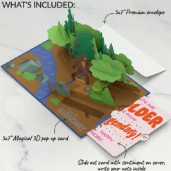 Lovepop Birthday|Him|Bigfoot Legendary Birthday Pop-Up Card and Sentiment Set