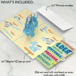 Lovepop Birthday|Birthday Balloon Animal Pop-Up Card and Sentiment Set