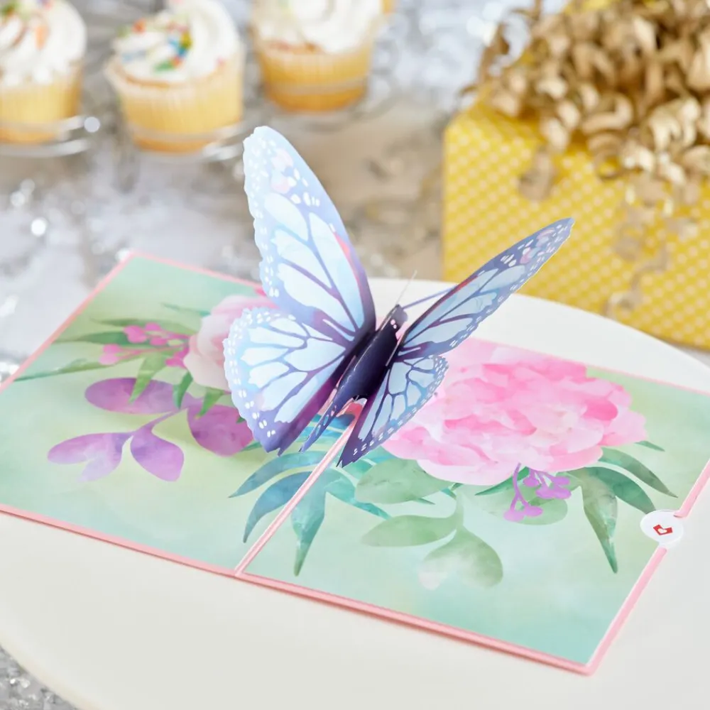 Lovepop Greeting Cards|Birthday|Birthday Blue Morpho Butterfly Pop-Up Card
