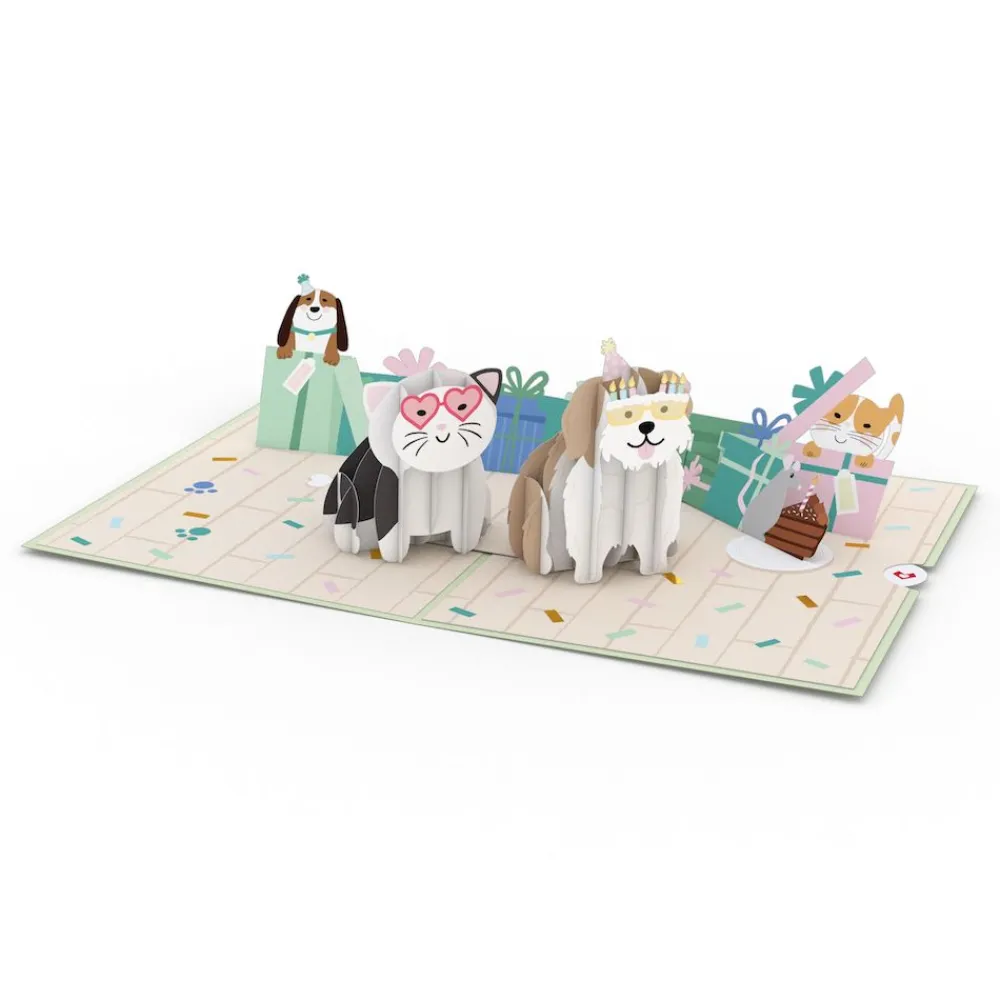Lovepop Greeting Cards|Birthday|Birthday Cats and Dogs Pop-Up Card