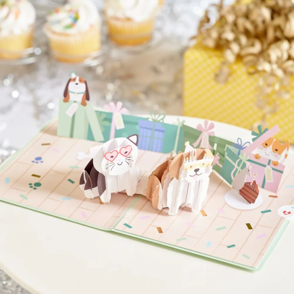 Lovepop Greeting Cards|Birthday|Birthday Cats and Dogs Pop-Up Card
