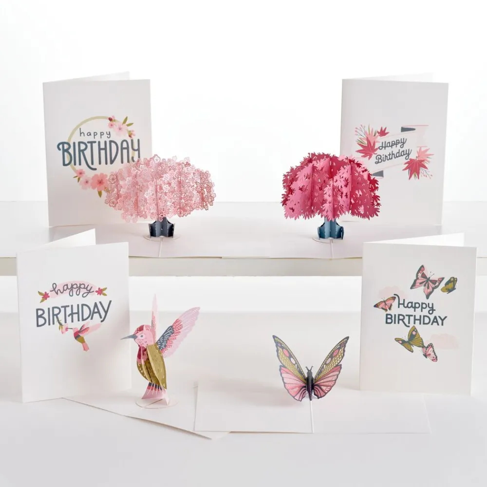 Lovepop Notecards|Birthday|Birthday Garden Notecards (Assorted 4-Pack)