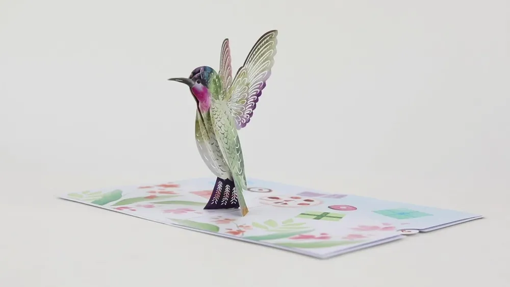 Lovepop Greeting Cards|Birthday|Birthday Hummingbird Pop-Up Card