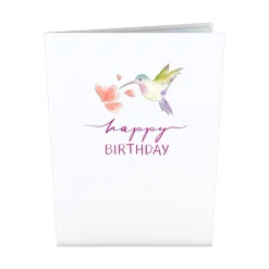 Lovepop Greeting Cards|Birthday|Birthday Hummingbird Pop-Up Card