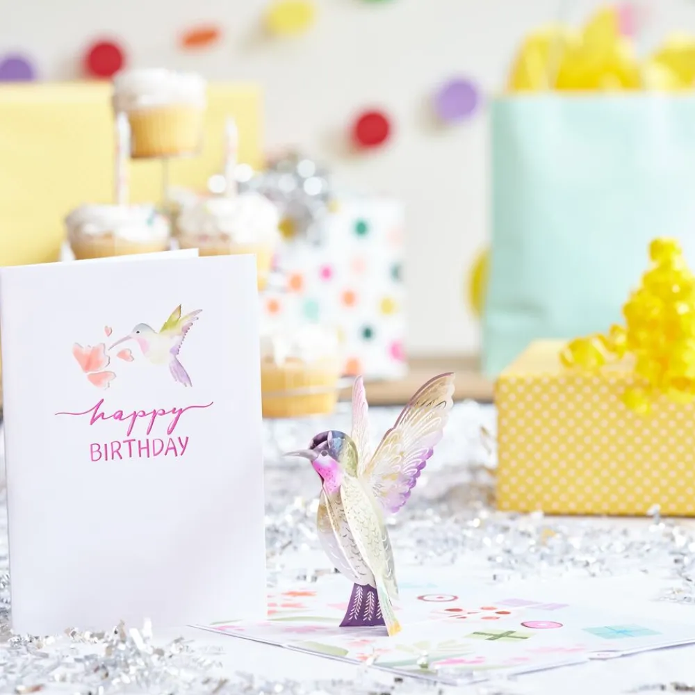 Lovepop Greeting Cards|Birthday|Birthday Hummingbird Pop-Up Card