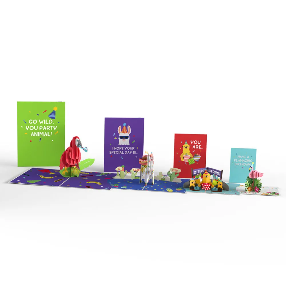 Lovepop Birthday|Birthday Party Animals 4-in-1 Nesting Card
