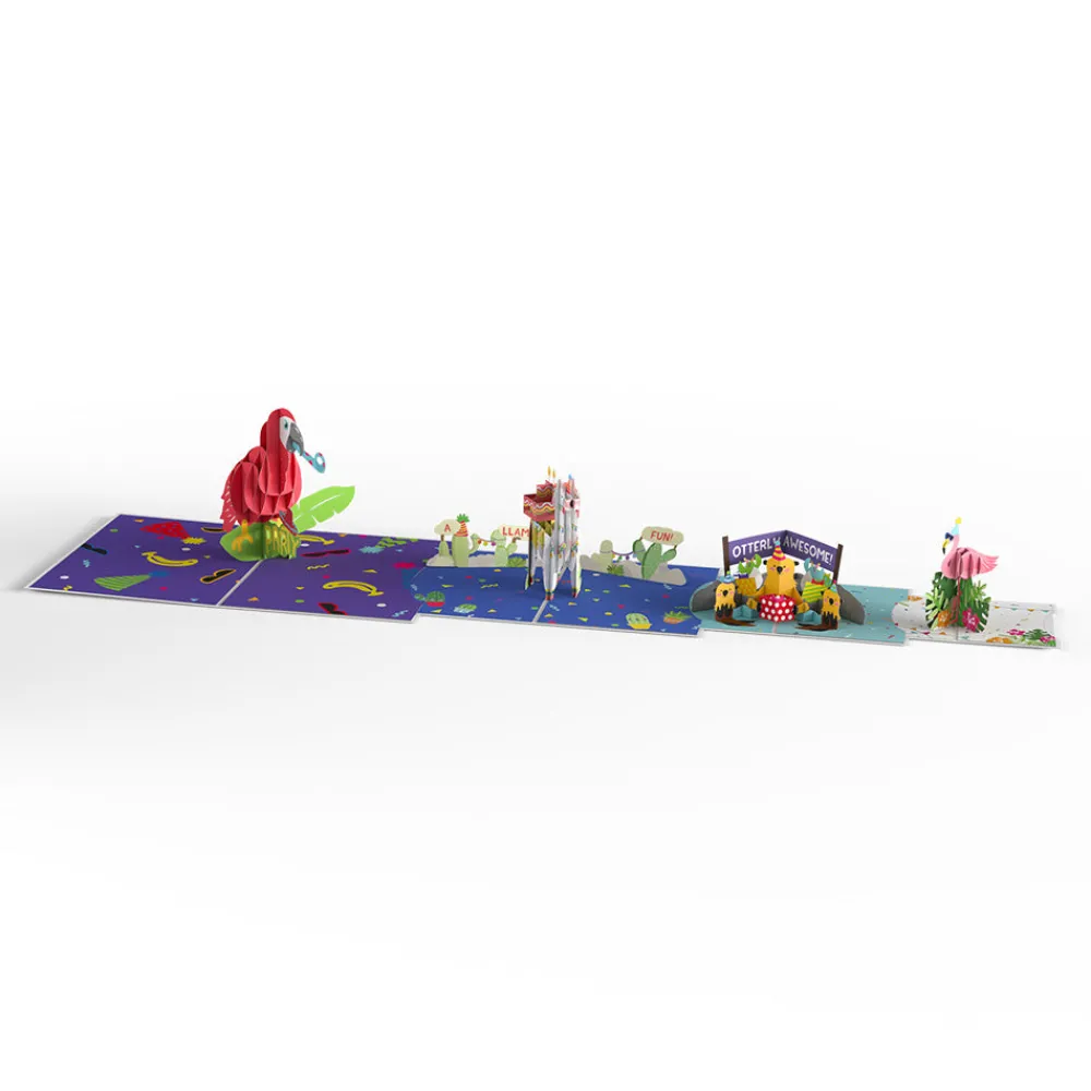 Lovepop Birthday|Birthday Party Animals 4-in-1 Nesting Card