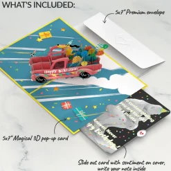 Lovepop Birthday|Birthday Truck with The Thinker Pop-Up Card and Sentiment Set
