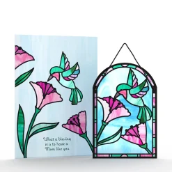 Lovepop Suncatcher Cards|Decor|Blessing to Have a Mom Like You Hummingbird Suncatcher Card